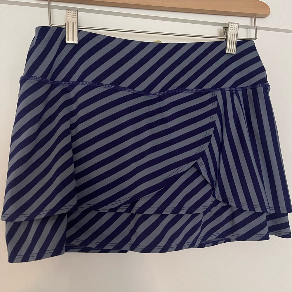Athleta tennis skirt/skort.  Size Small.  Purple stripe pattern.